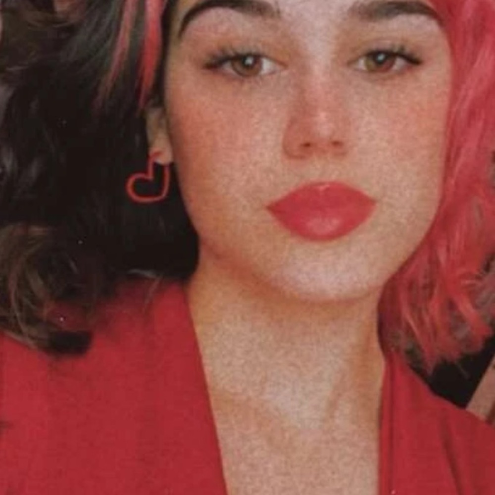 Love More♥️Heart Shaped Hoop Earrings Matte Red ♥️ - Picture 5 of 6